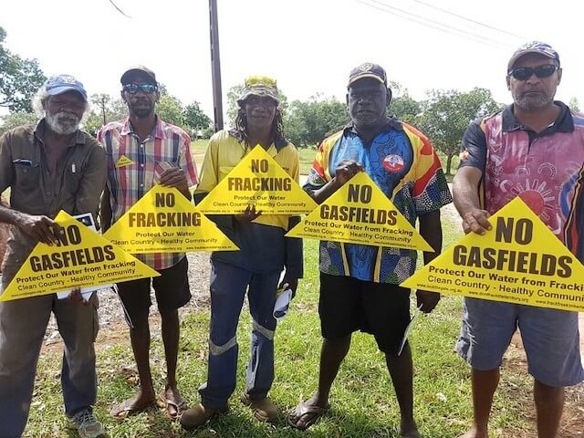 NT Fracking Inquiry protest in Ngukurr, Roper River