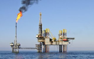Offshore oil extraction with fugitive emissions