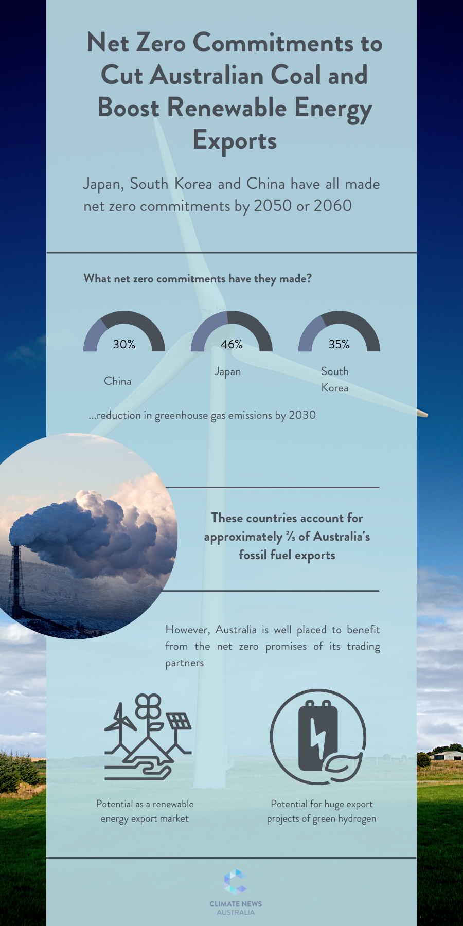 Infographic about net zero commitments