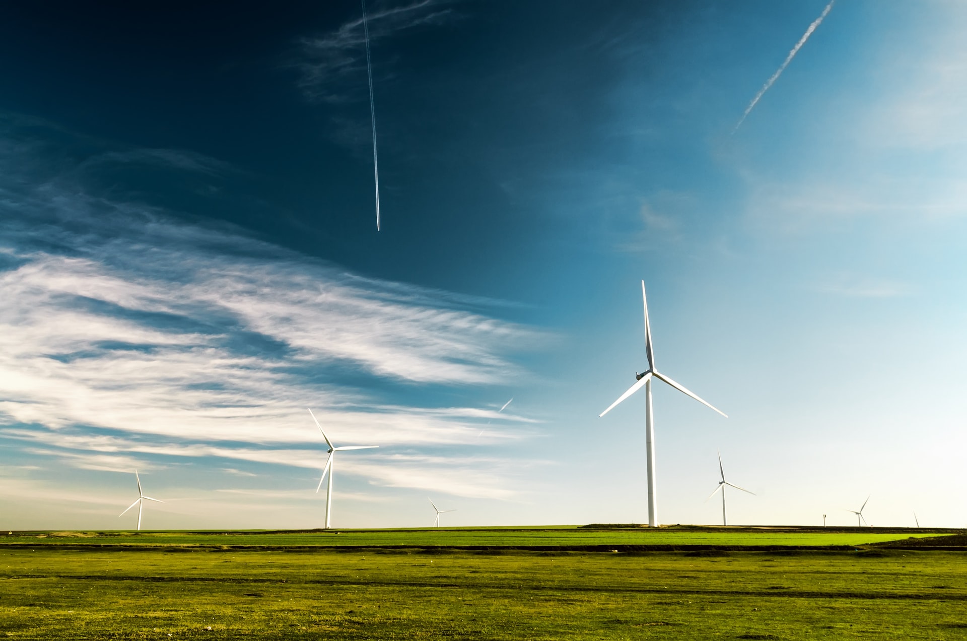 turbines generating wind energy
