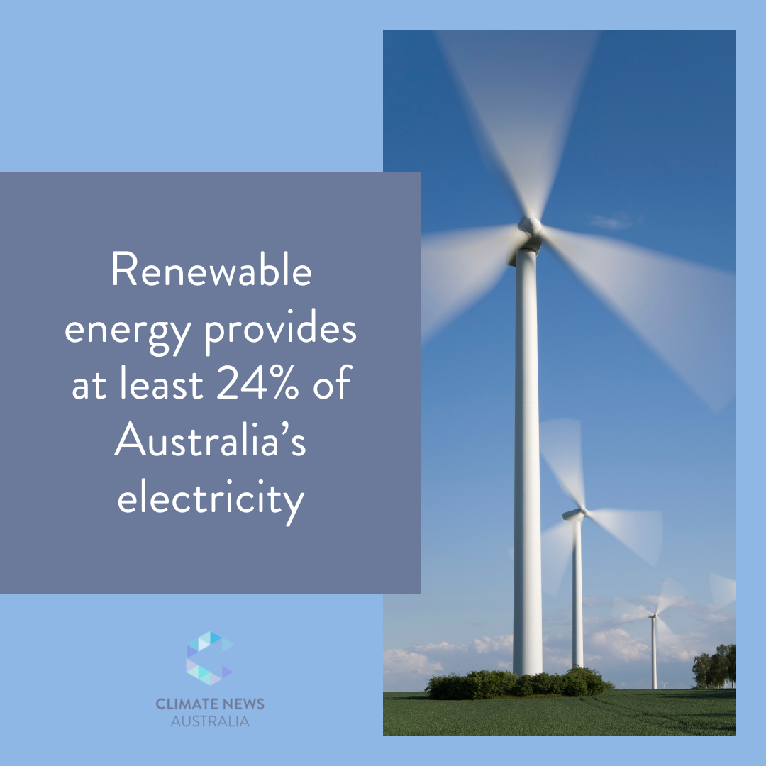 Graphic about Australia's renewable energy
