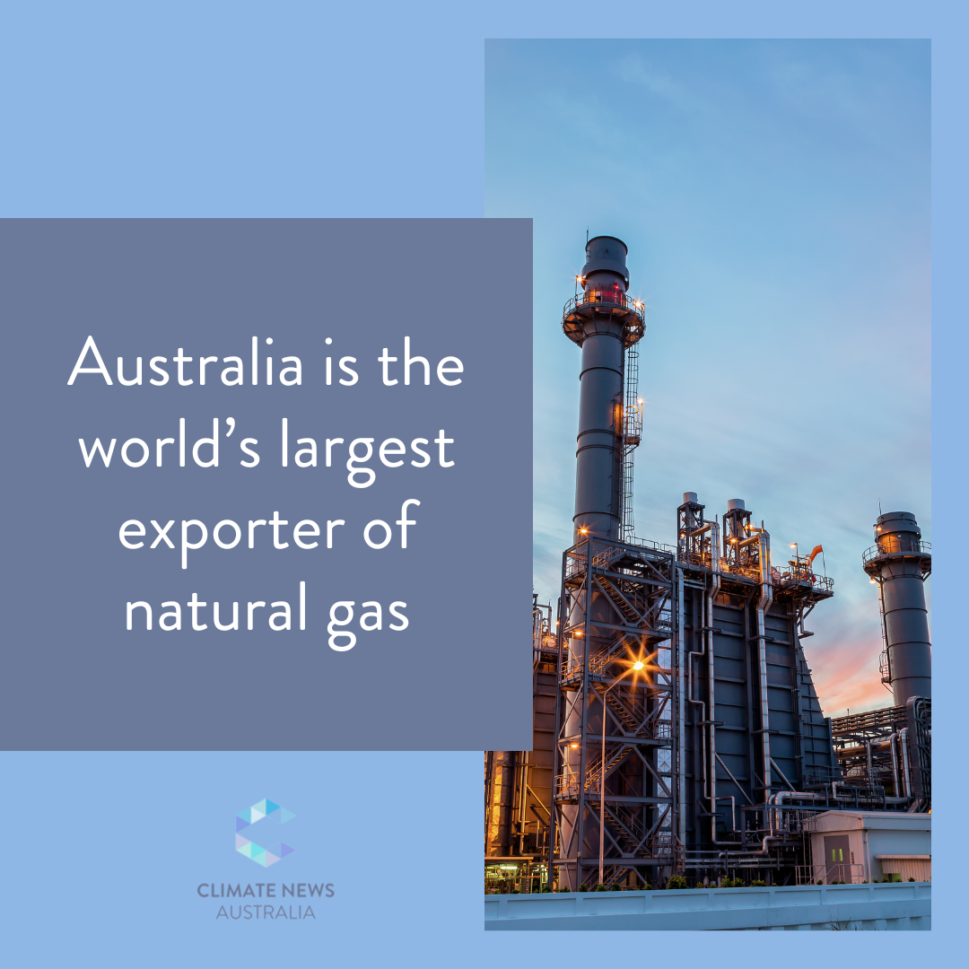 Graphic that says Australia is the world's largest natural gas exporter