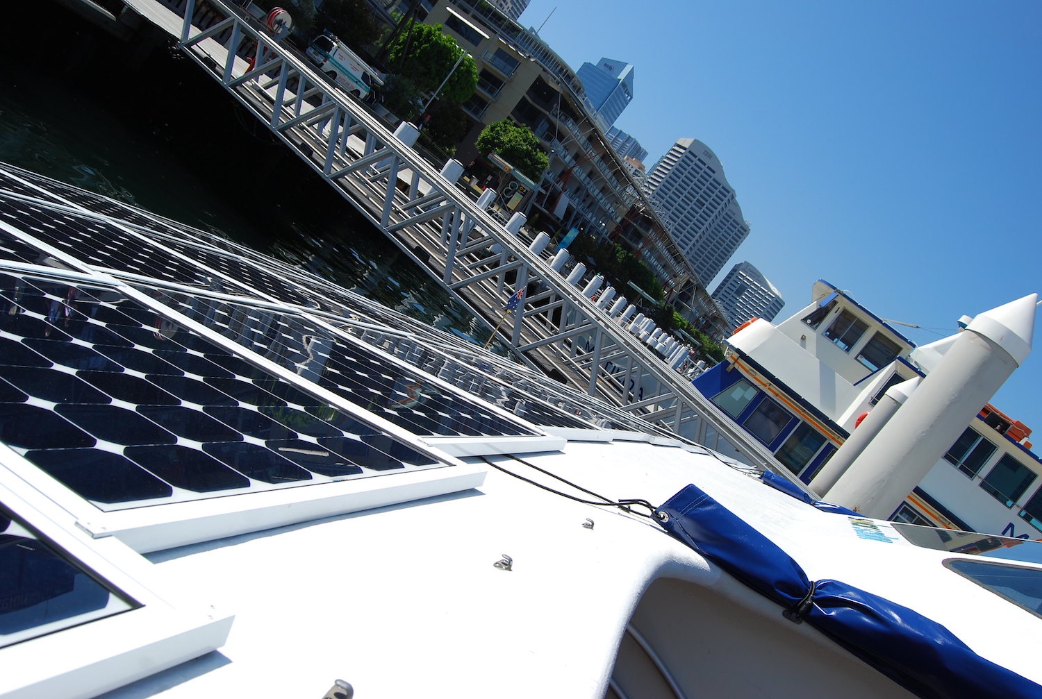 solar photovoltaic panels a boat