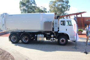 A Moreland Council green hydrogen powered garbage truck
