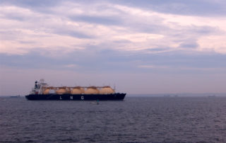 LNG carrier in waters near Tokyo