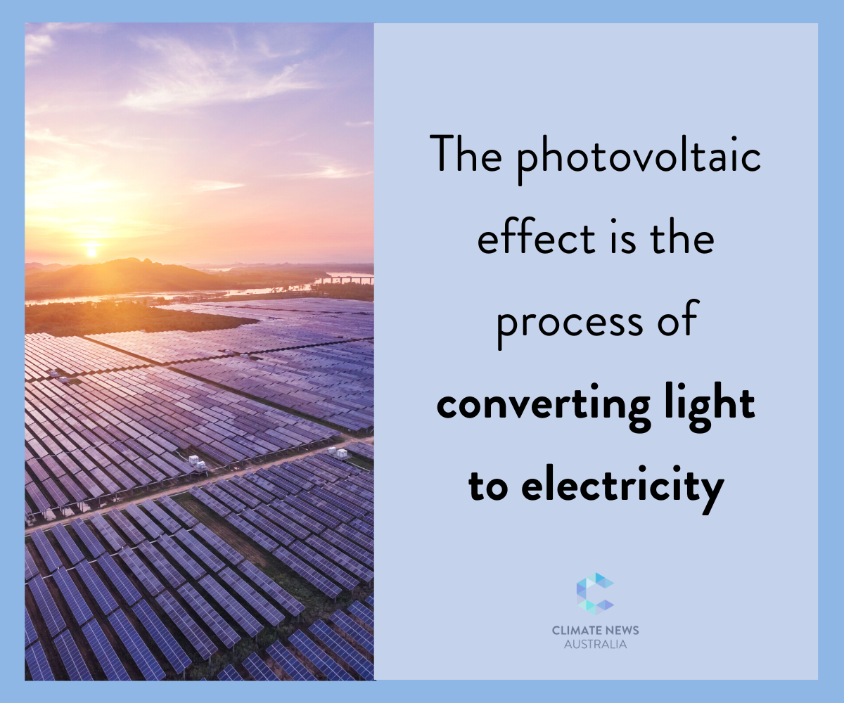 Graphic about photovoltaic effect