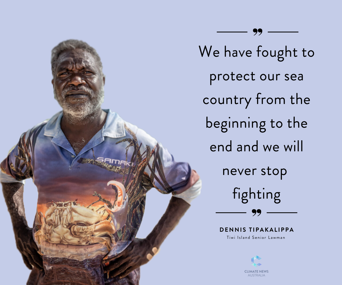 Quote from Dennis Tipakalippa about protecting their sea country