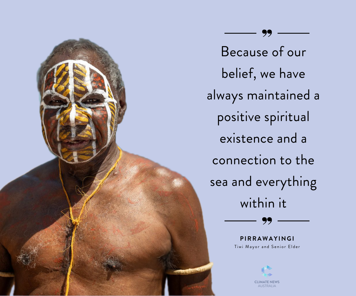 Quote from Pirrawayingi about their belief and connection to the sea